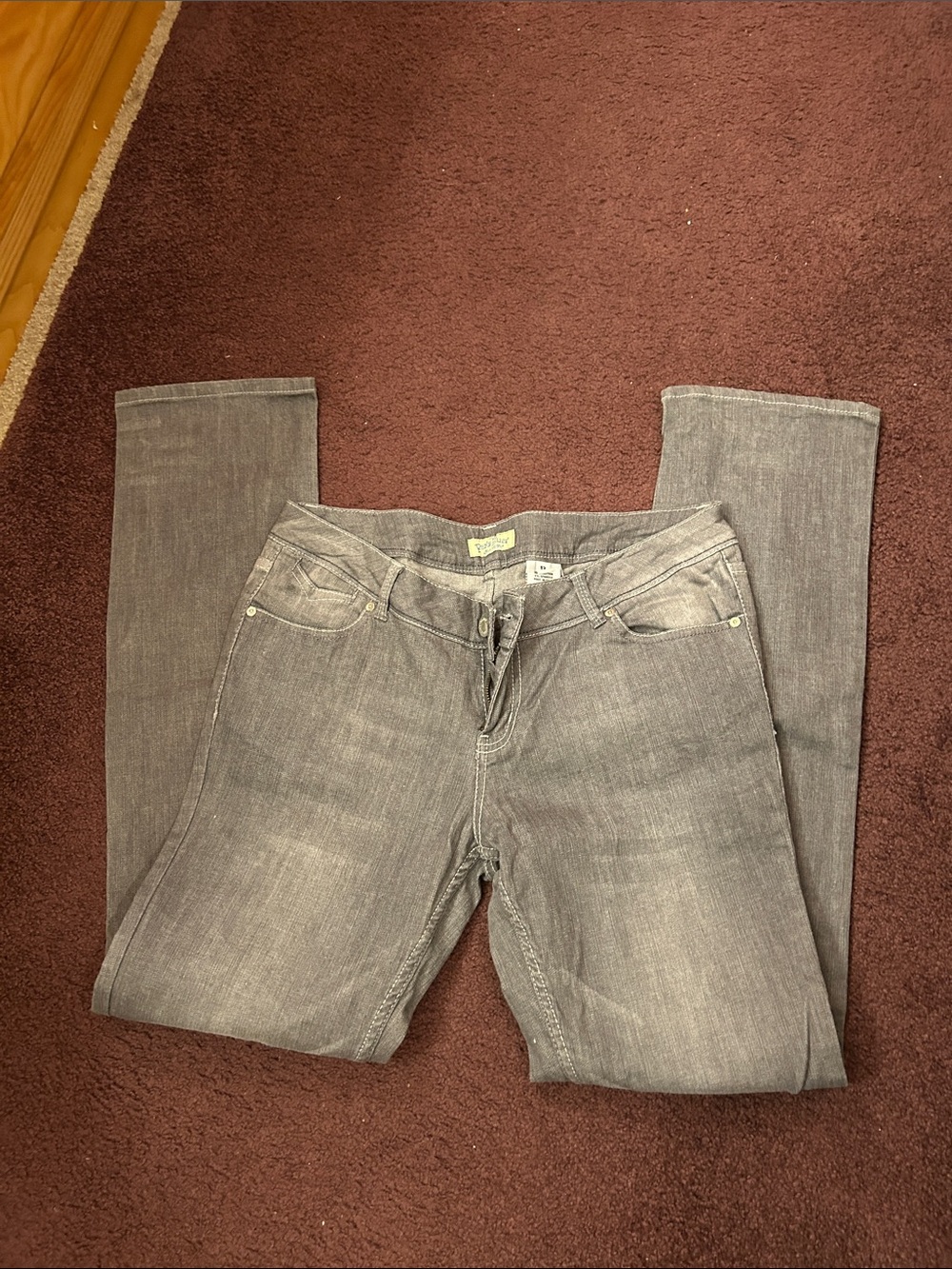 Paris Blues Women's Straight Leg Gray Jeans